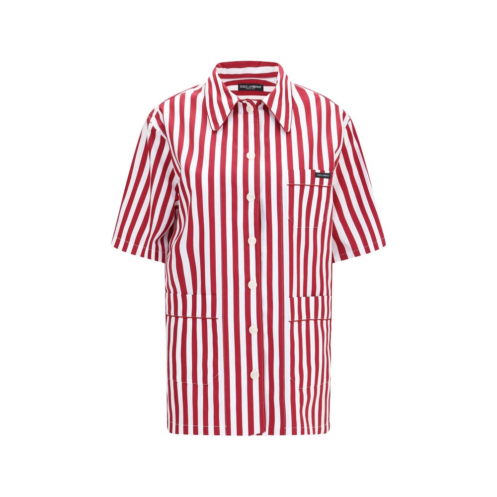 Dolce & Gabbana Mehrfarbiges Hemd aus Baumwolle mit Muster-1