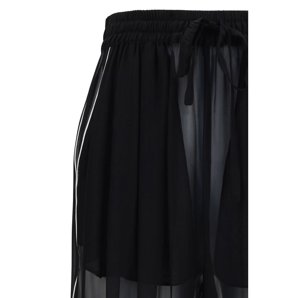 Dolce & Gabbana Schwarze Seiden-Freizeithose-3
