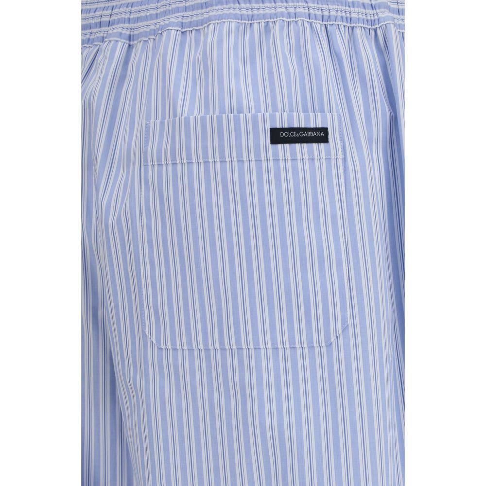 Dolce & Gabbana Blaue Baumwoll-Freizeithose-3