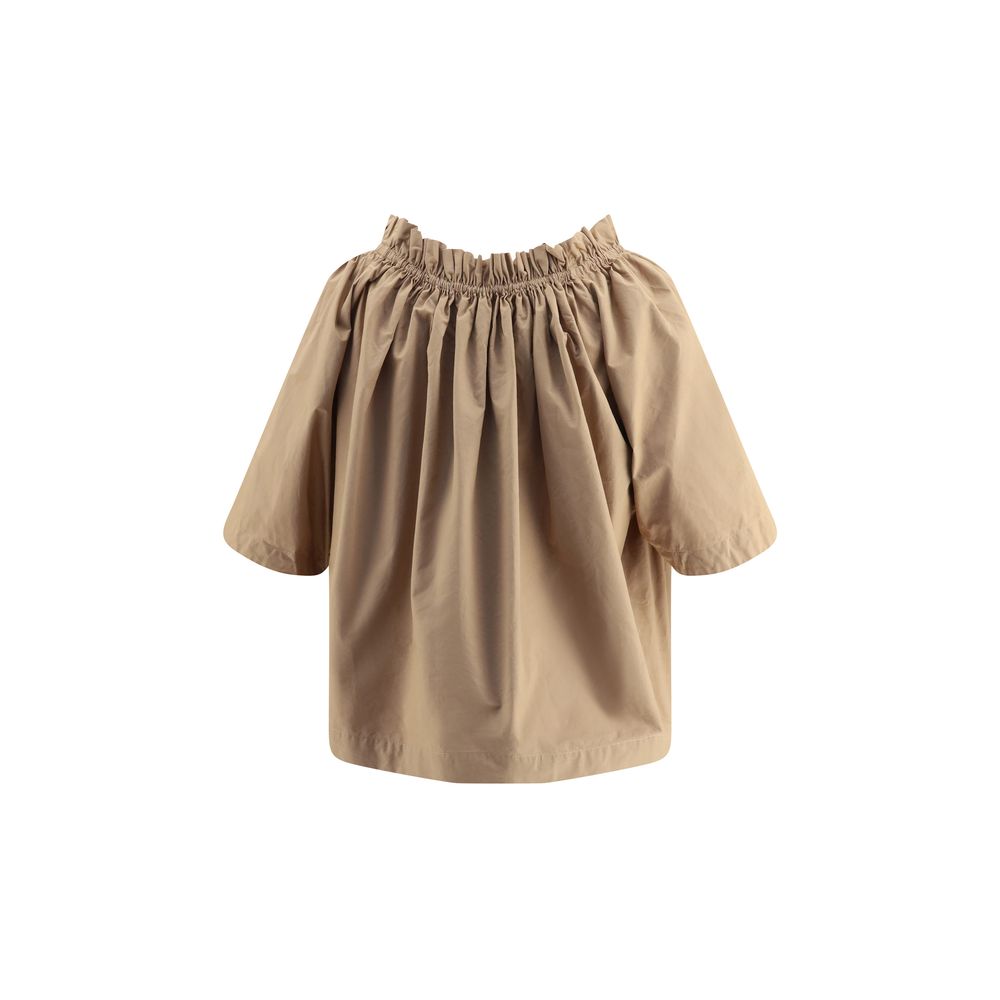 Saint Laurent Beige Baumwoll-Shirt mit kurzen Ärmeln-2
