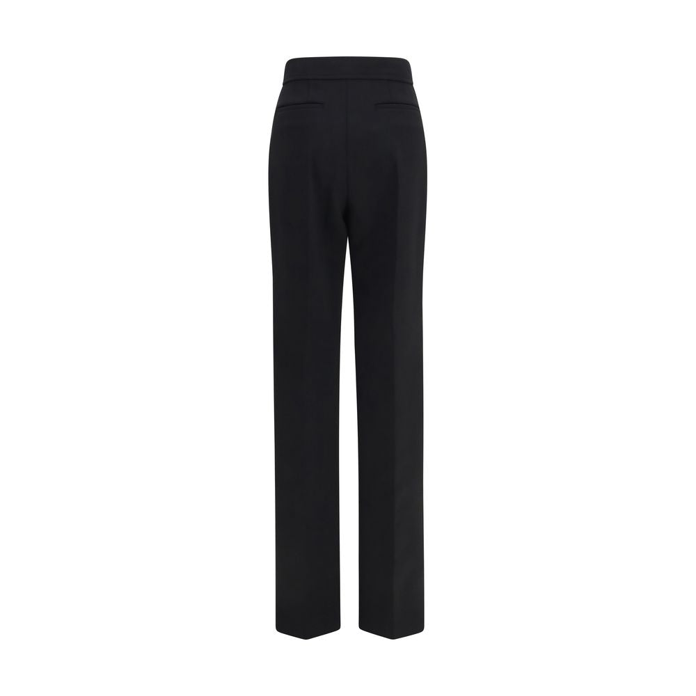 Valentino Garavani Schwarze Wollhose Oves Aries Flared-2