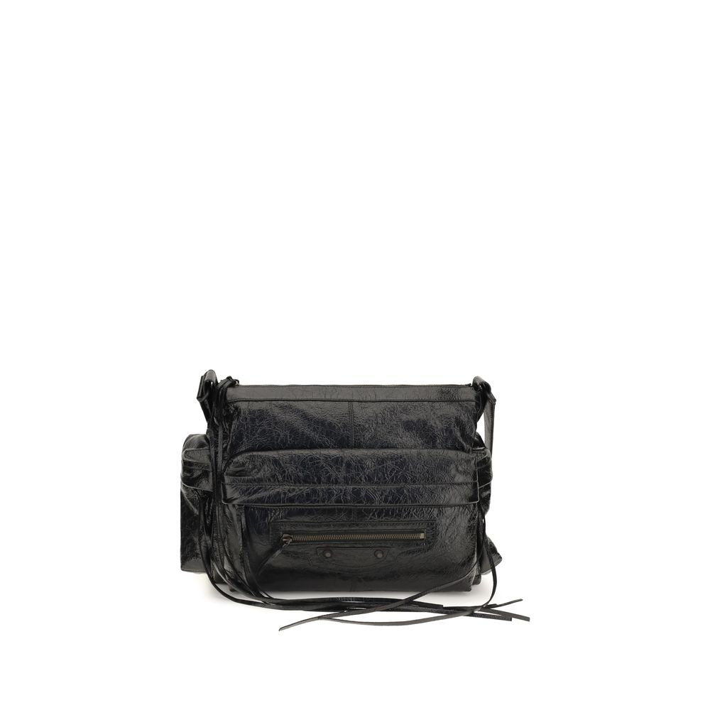 Balenciaga Schwarze Lammleder Schultertasche Ovis Aries Aries-1