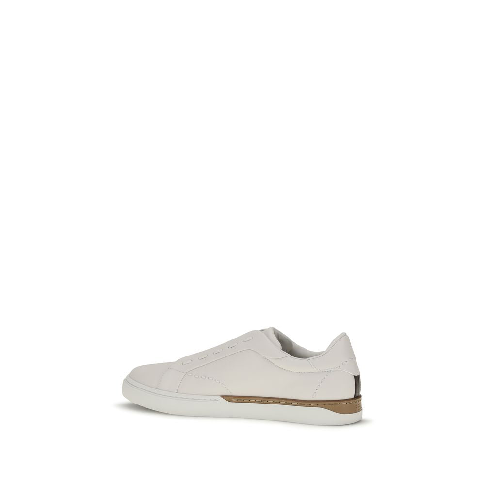 Fendi Weiße Low-Top-Sneaker aus Kalbsleder Bos Taurus-3
