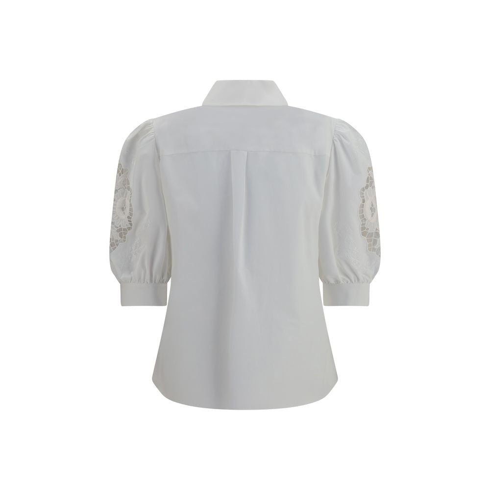 Valentino Garavani Weiße Baumwollbluse-2