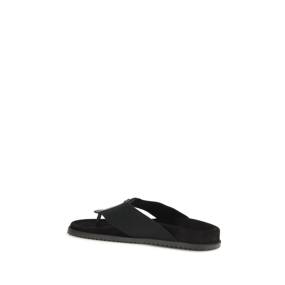 Dolce & Gabbana Schwarze Flip-Flop-Sandalen aus Polyester-3
