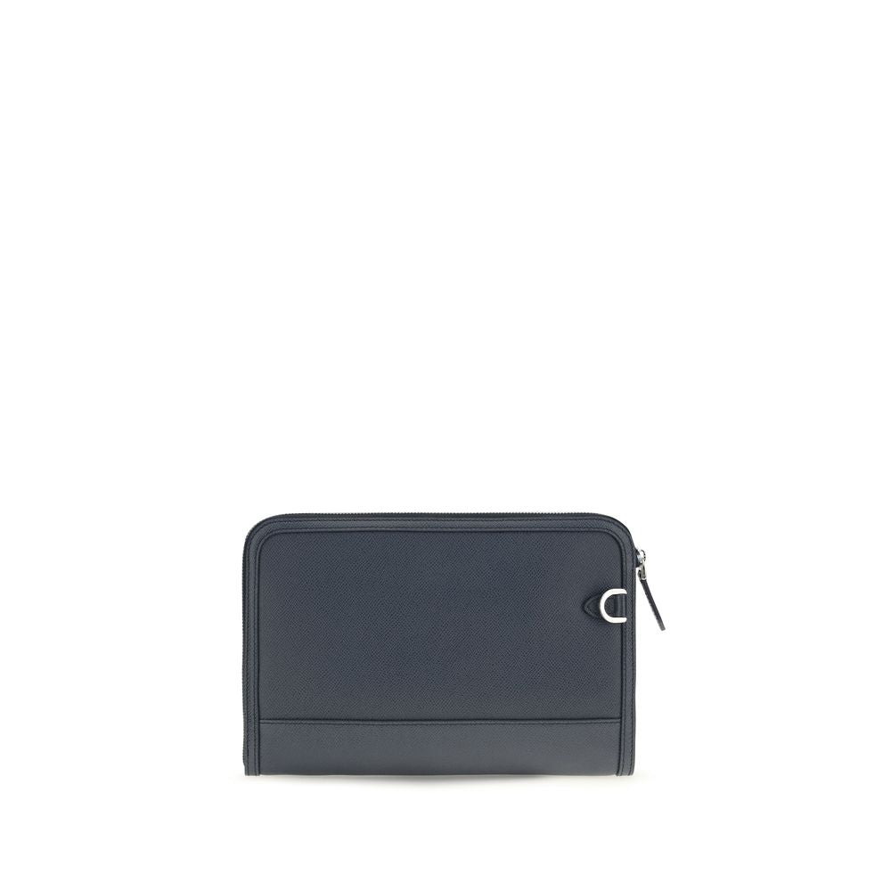 Dolce & Gabbana Geldbörse aus blauem Kalbsleder Bos Taurus-2