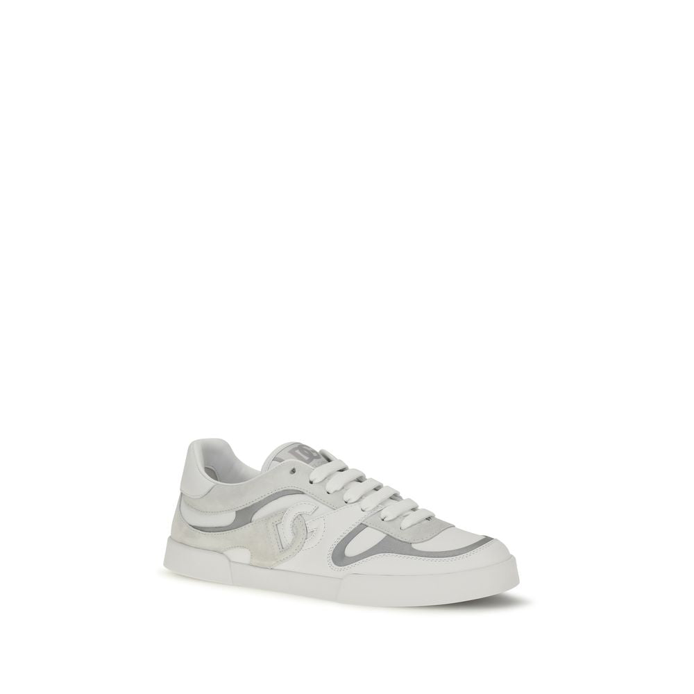 Dolce & Gabbana Weiße Low-Top-Sneaker aus Kalbsleder Bos Taurus-2