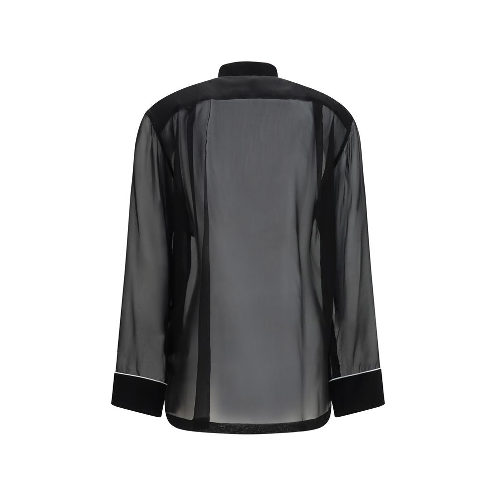 Dolce & Gabbana Seidenhemd in Schwarz-2