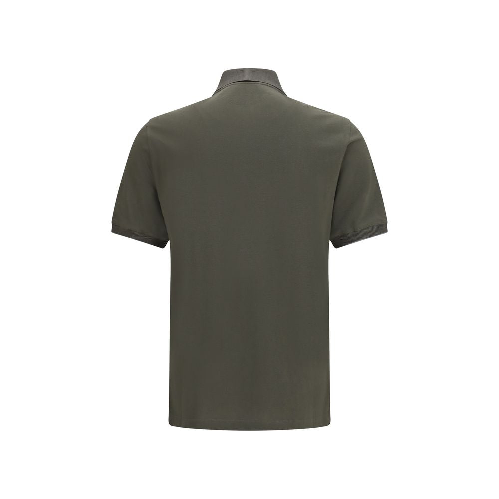 Brunello Cucinelli Bicolor Cotton Polo Shirt-2