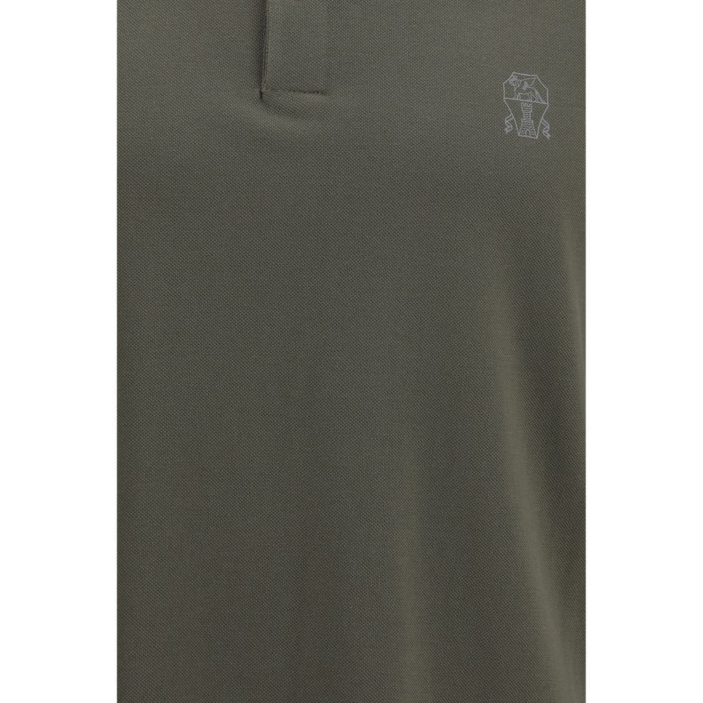Brunello Cucinelli Bicolor Cotton Polo Shirt-3