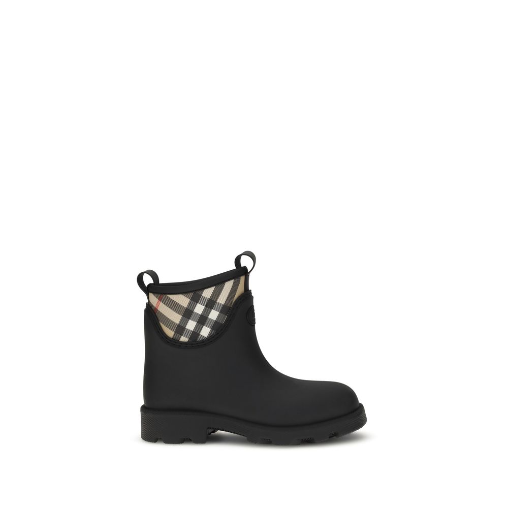 Burberry Schwarze Gummistiefeletten-1