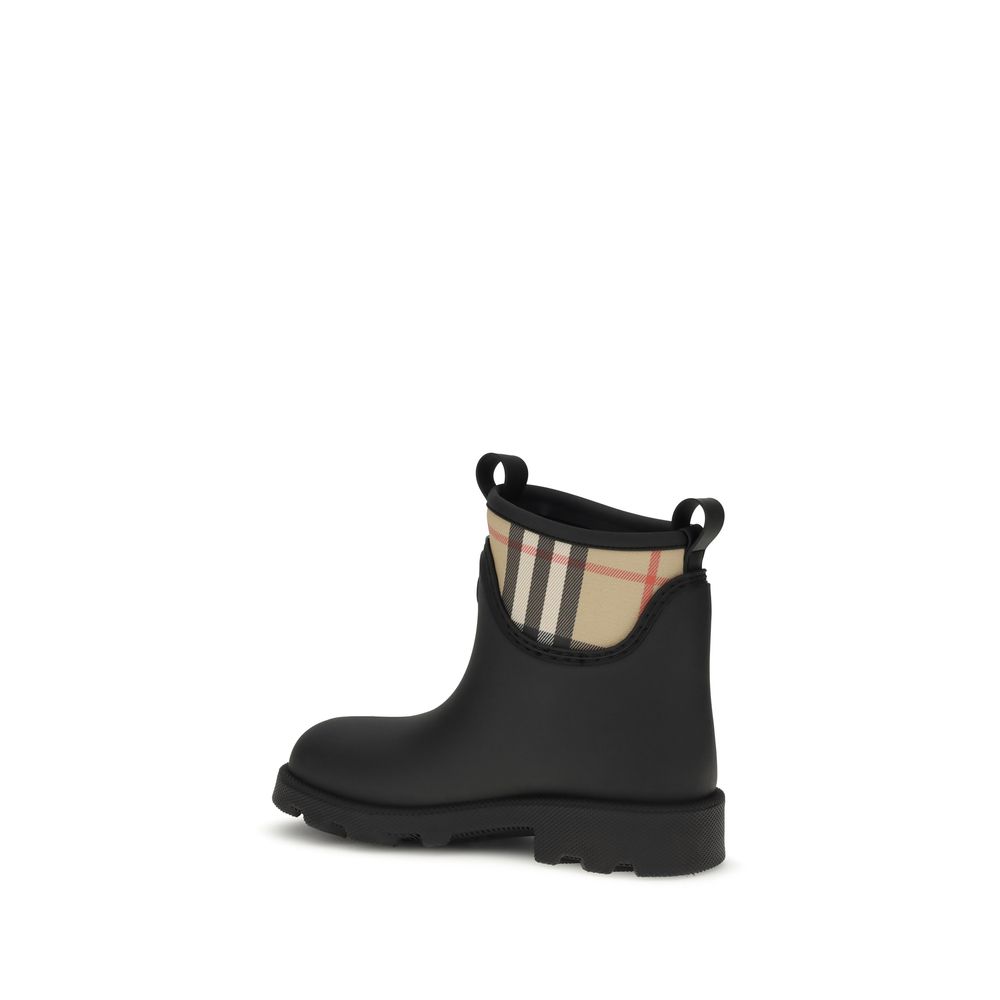 Burberry Schwarze Gummistiefeletten-3