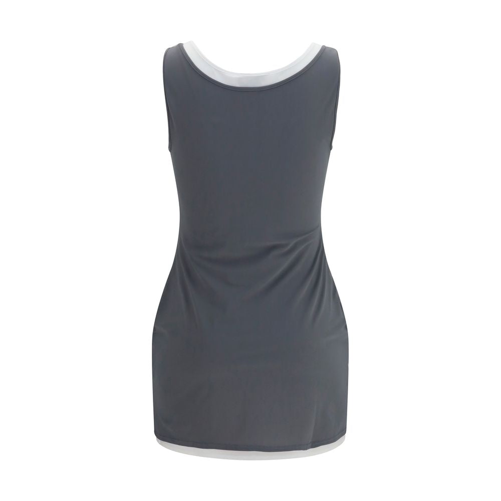 Miu Miu Graues Freizeitkleid aus recyceltem Polyamid-2
