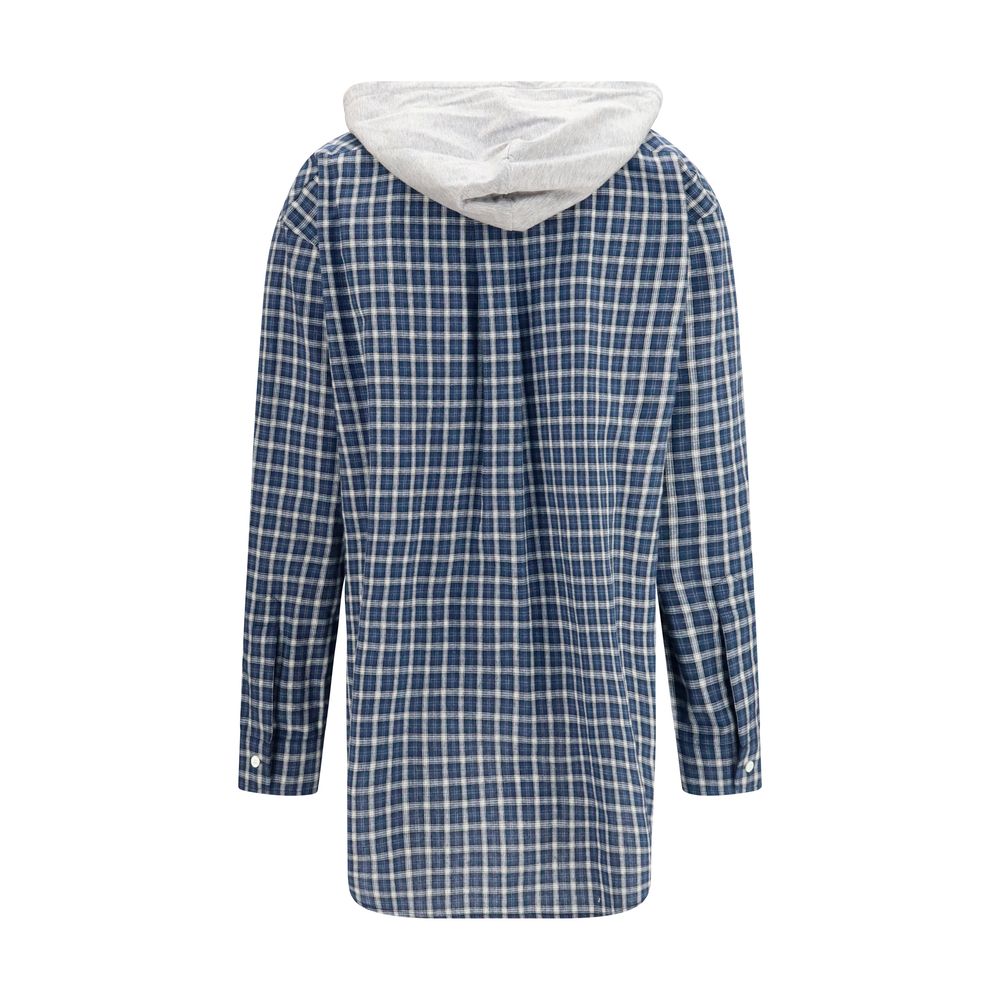 Miu Miu Blaues Baumwollhemd mit Muster-2