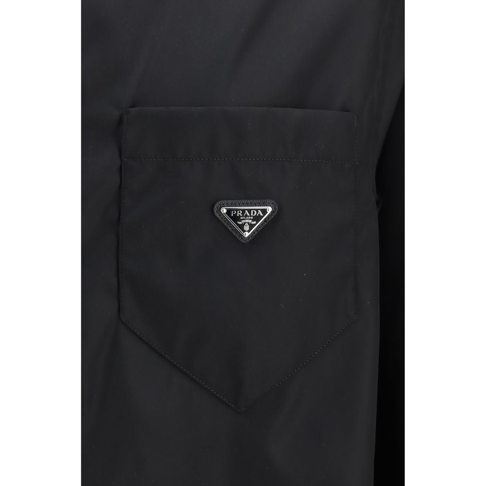 Prada Schwarzes Hemd aus recyceltem Polyamid-3