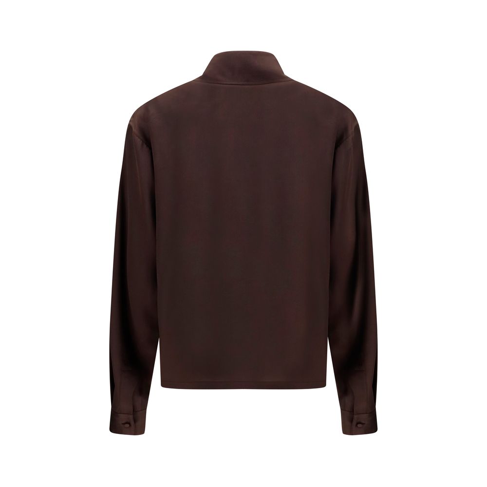 Tom Ford Braunes Seidenhemd-2