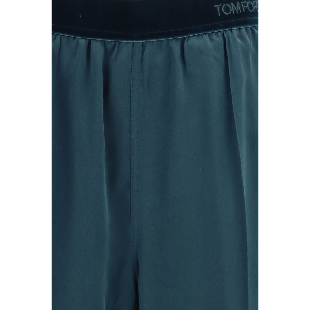 Tom Ford Blaue Seidenhose für die Freizeit-3