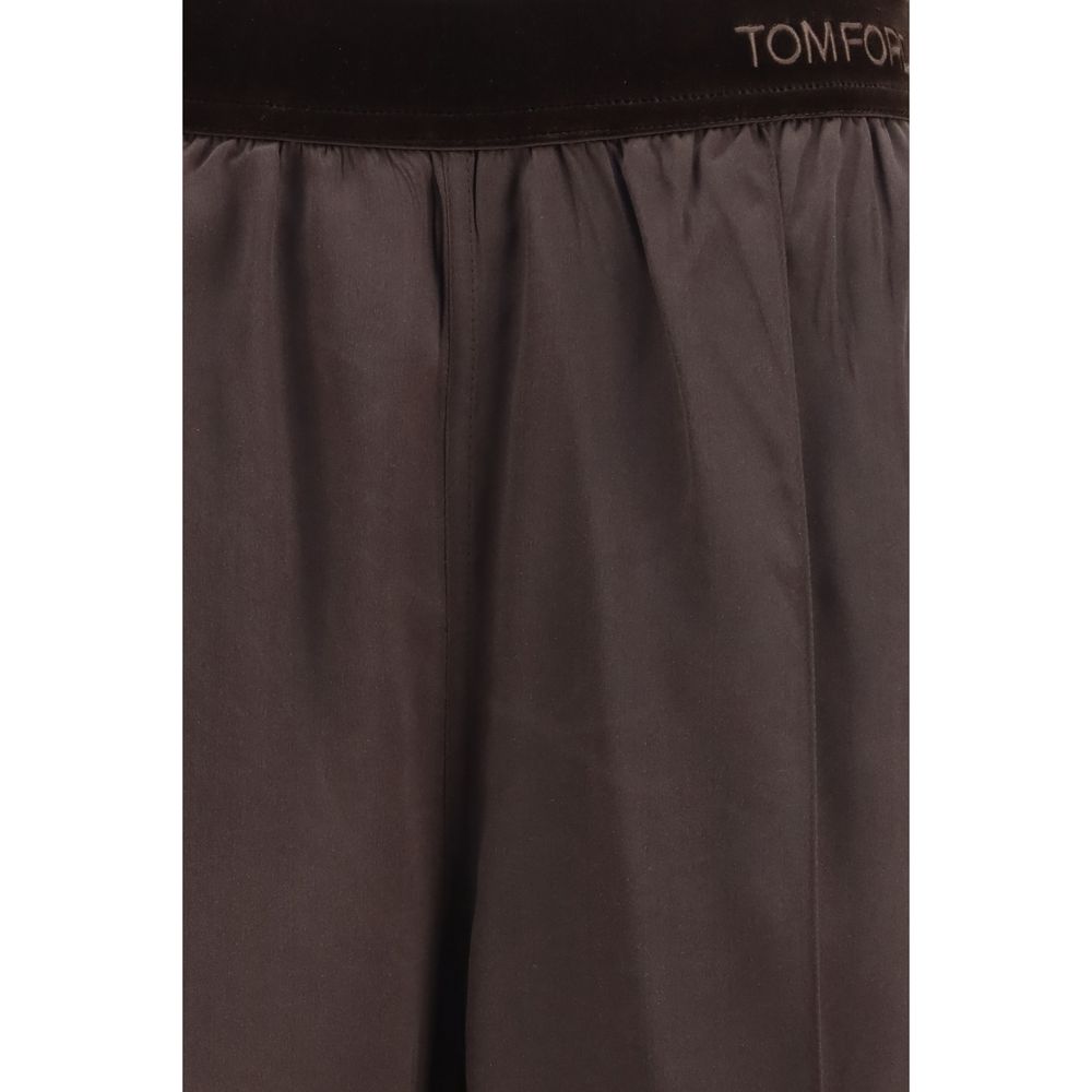 Tom Ford Braune Seidenhose Lässig-3