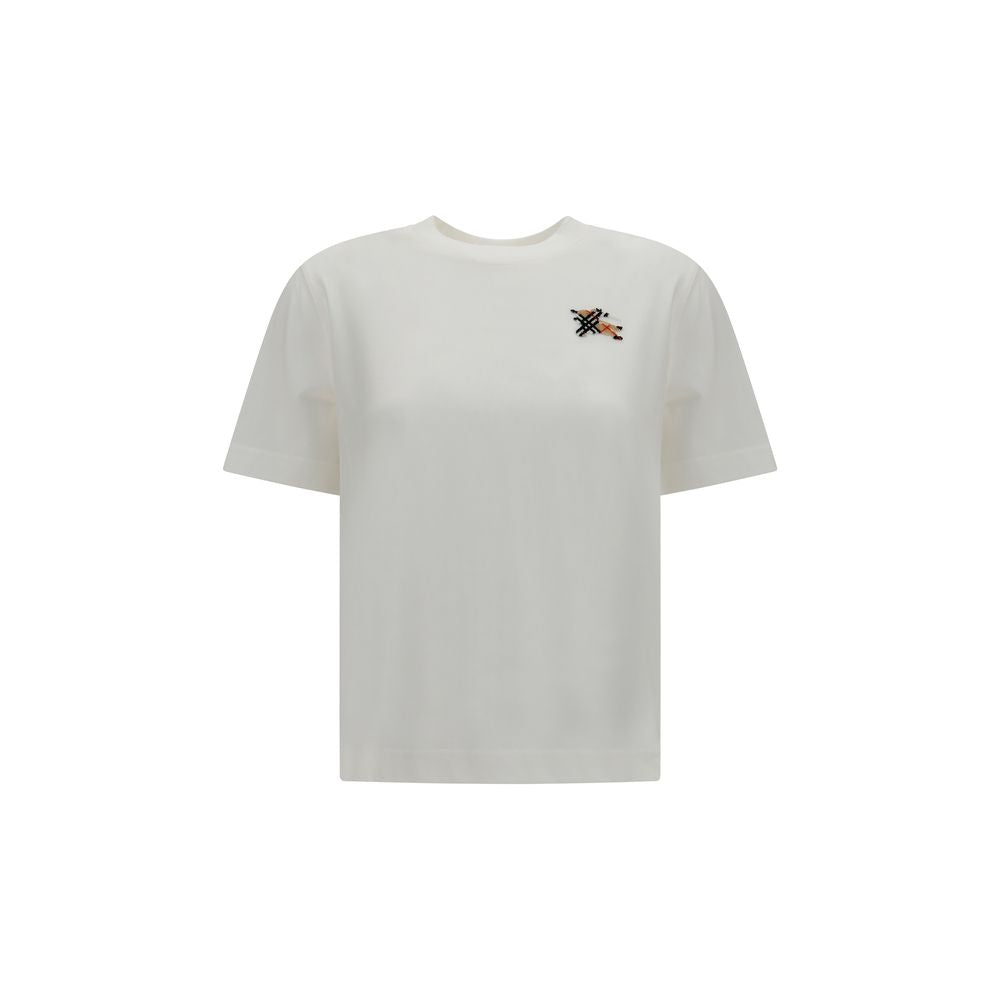 Burberry Weißes Baumwoll-T-Shirt-1