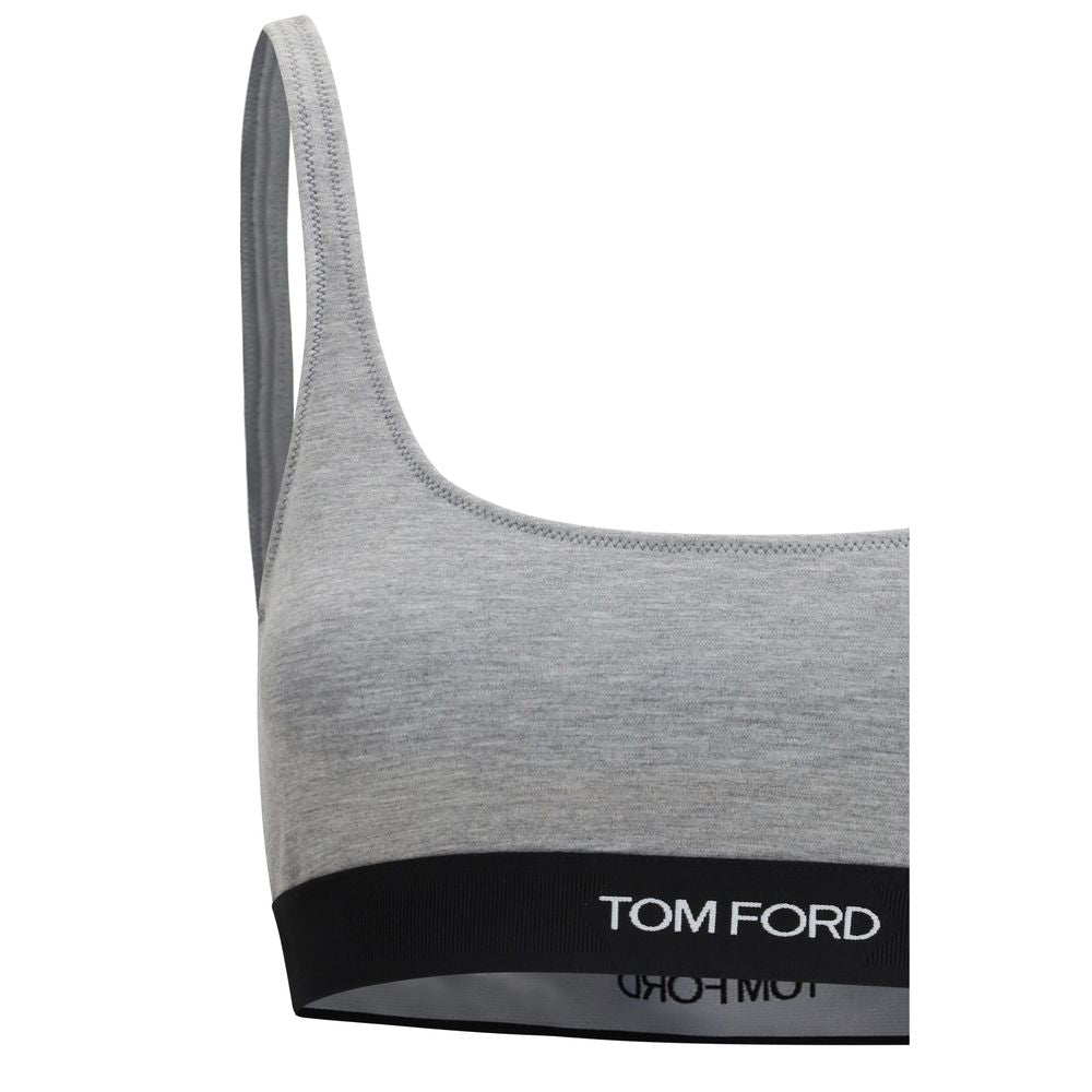 Tom Ford Grauer Sport-BH aus Modal-3