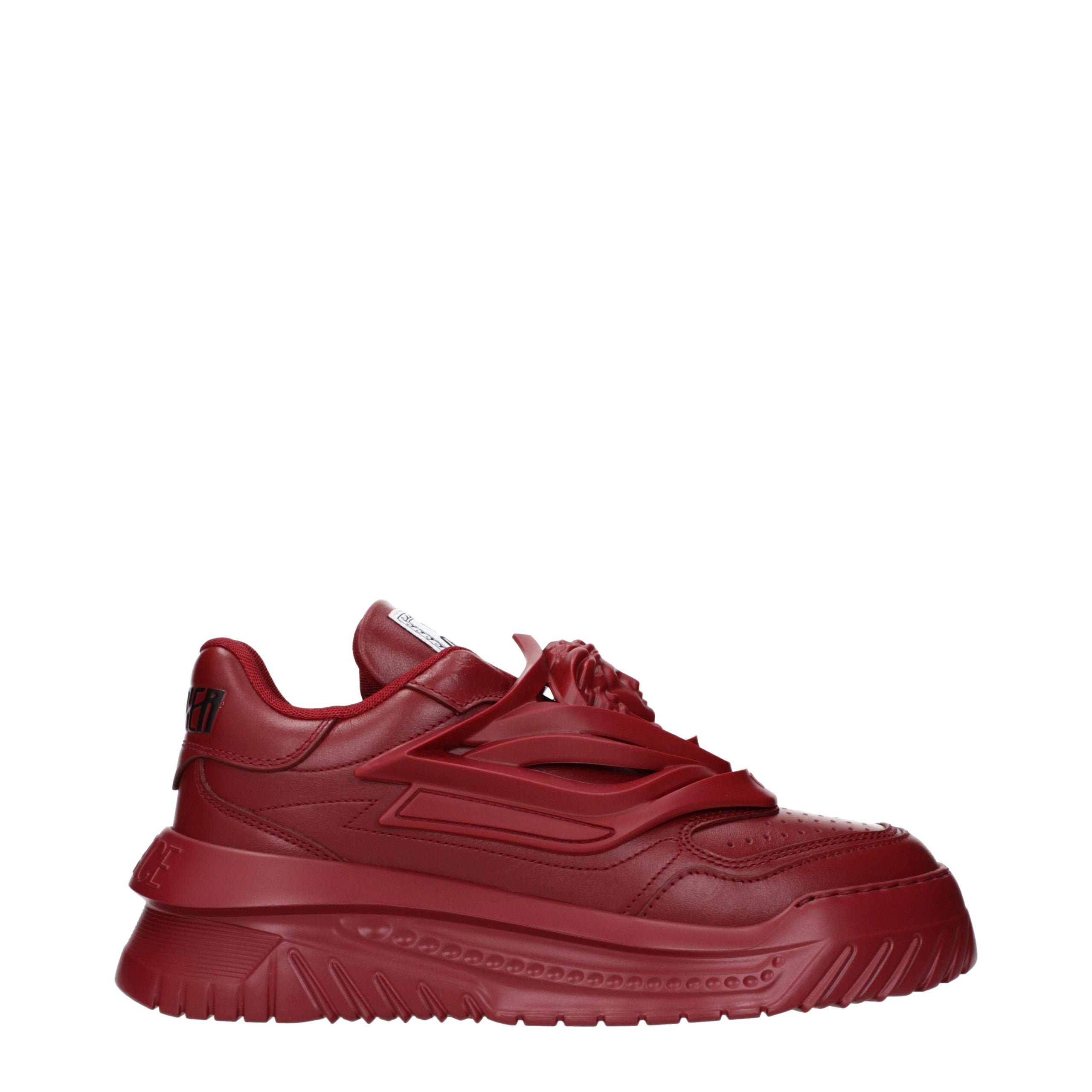 Versace Rote Leder Chunky Sneaker-1