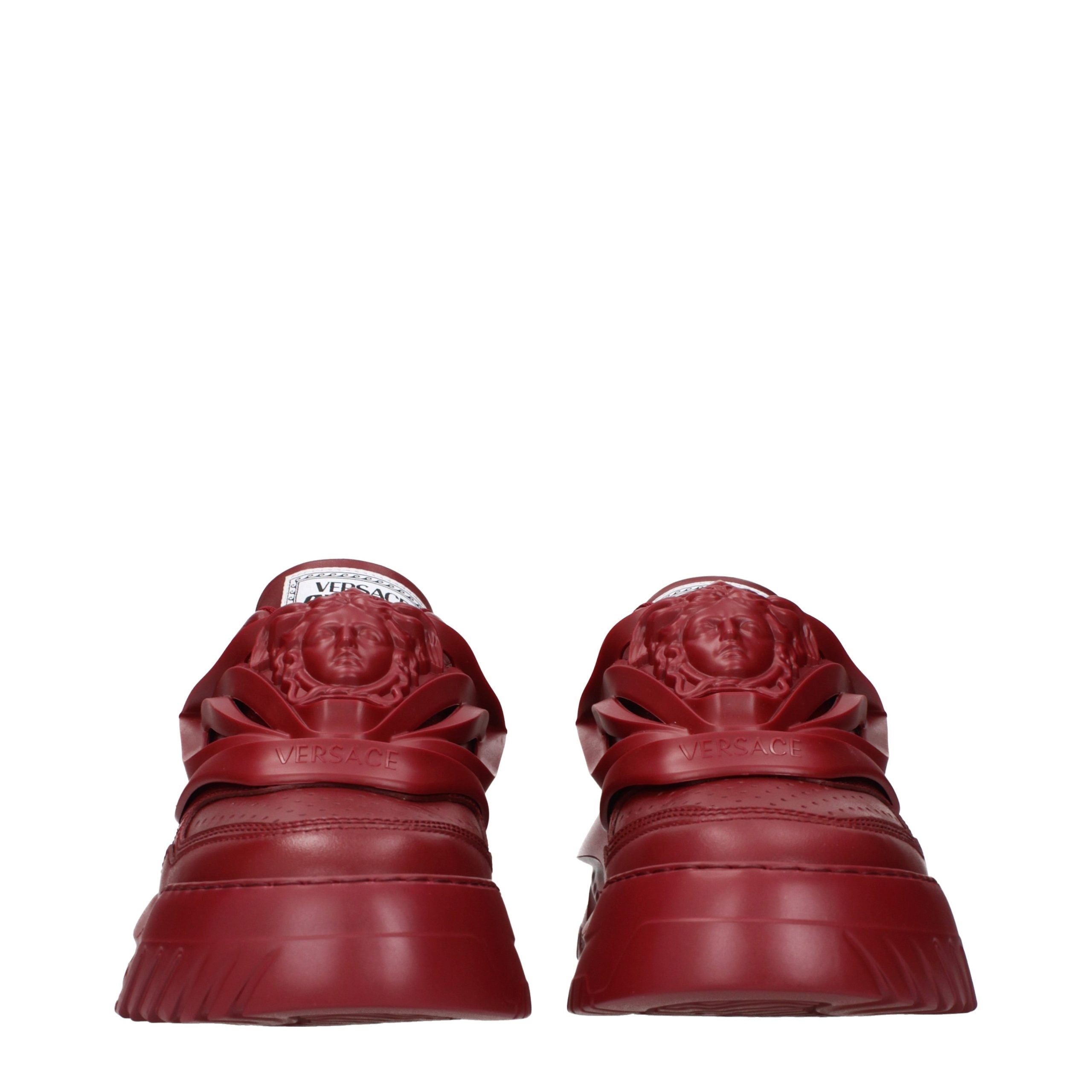 Versace Rote Leder Chunky Sneaker-3