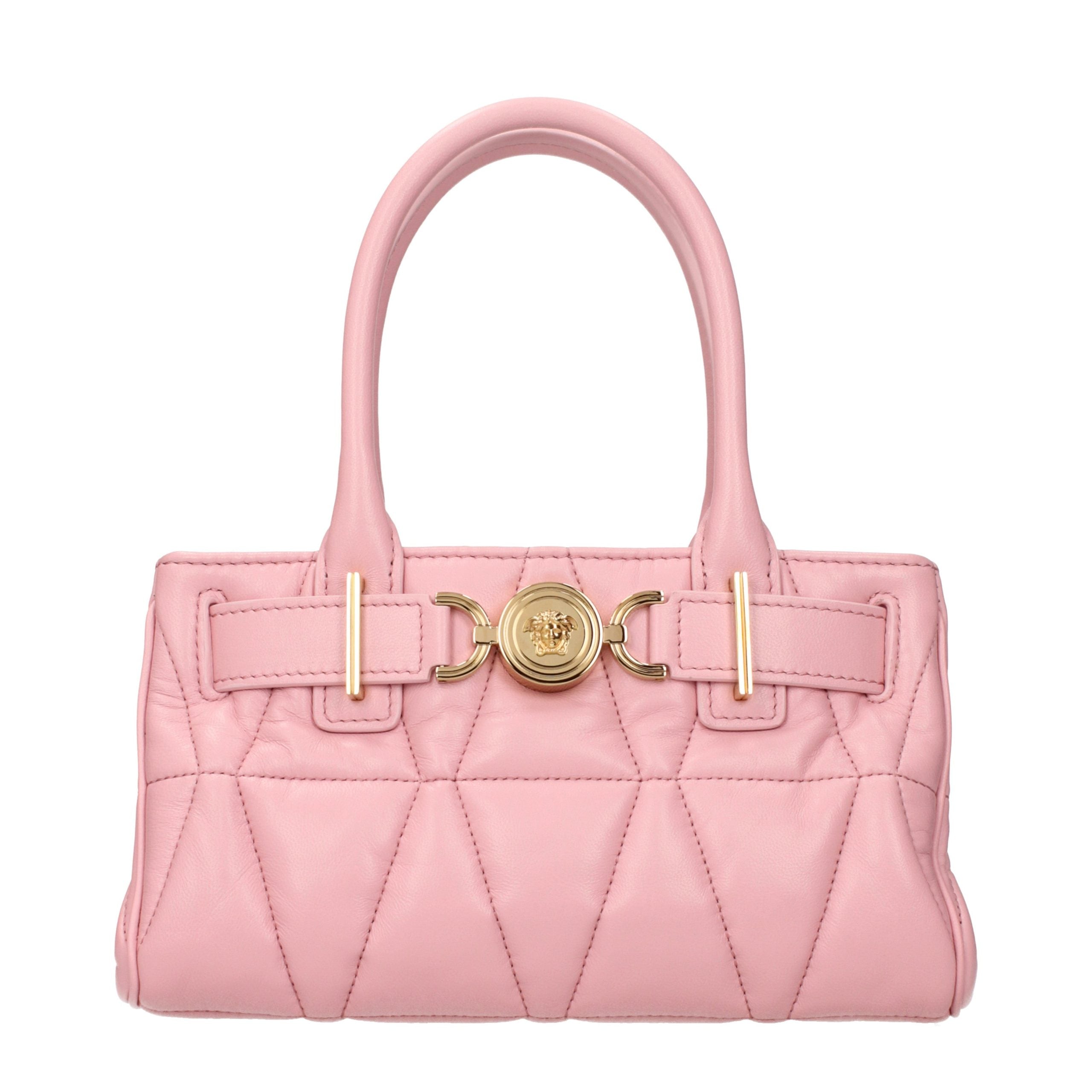 Versace Pink Leather Handbag-1