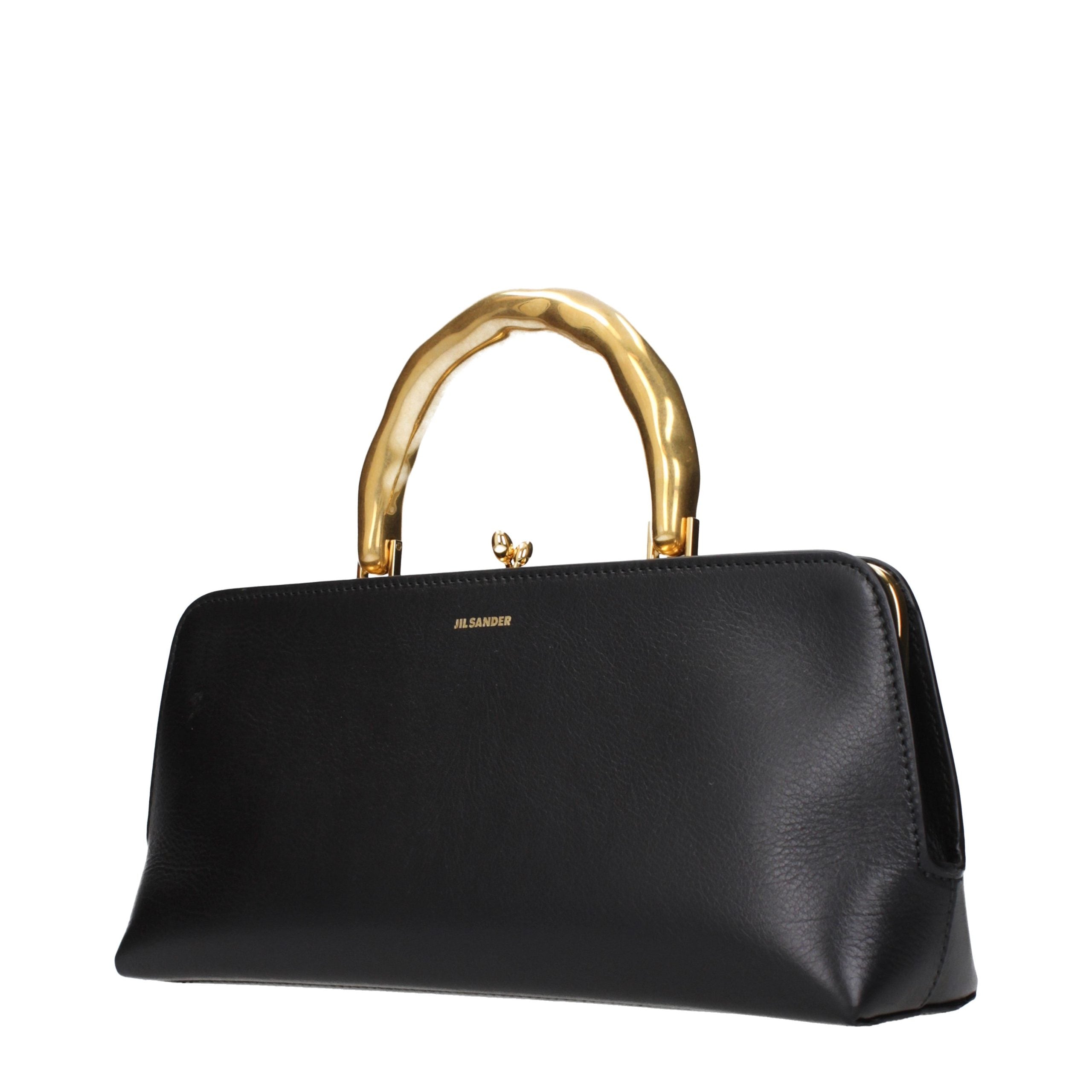 Jil Sander Schwarze Lederhandtasche-2