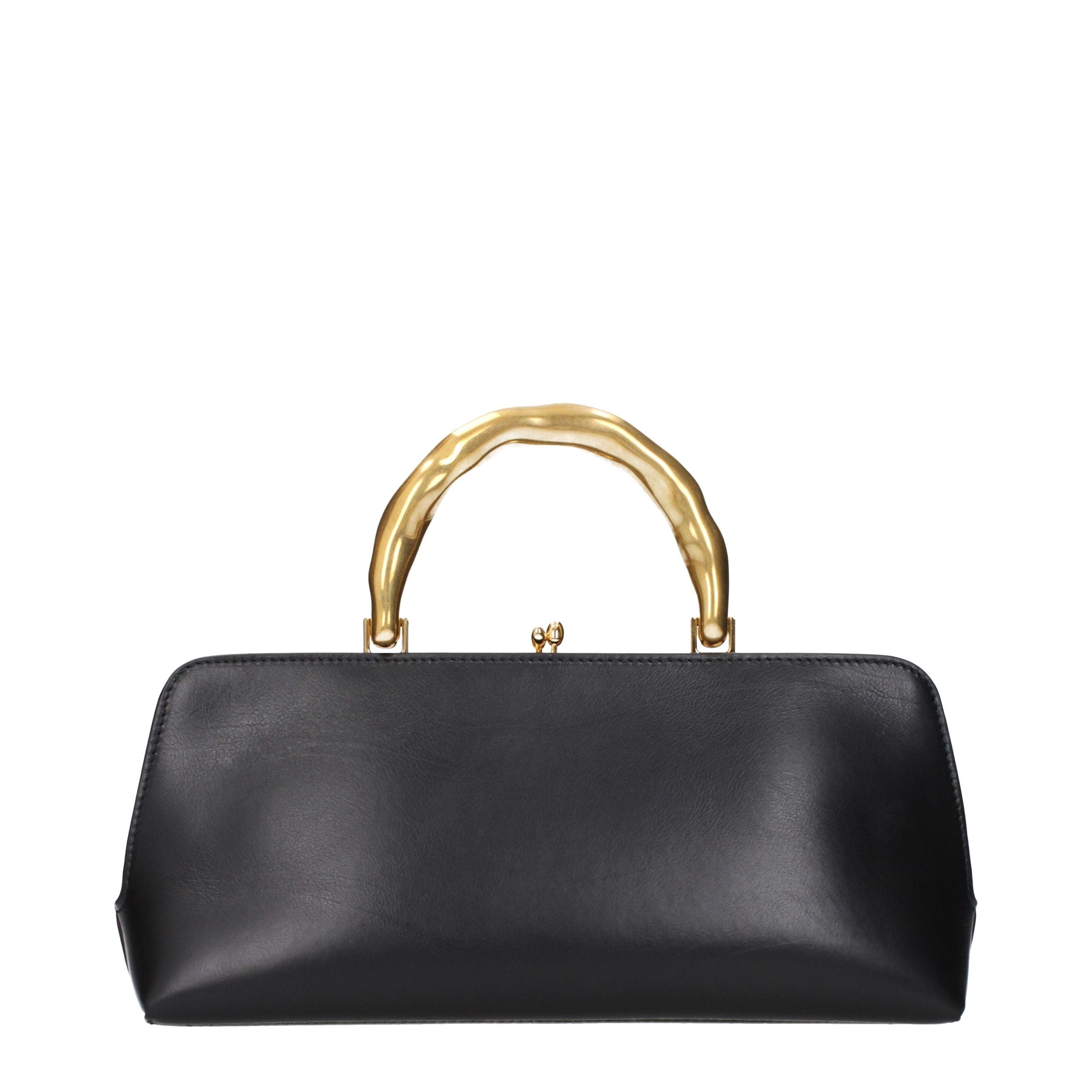 Jil Sander Schwarze Lederhandtasche-3