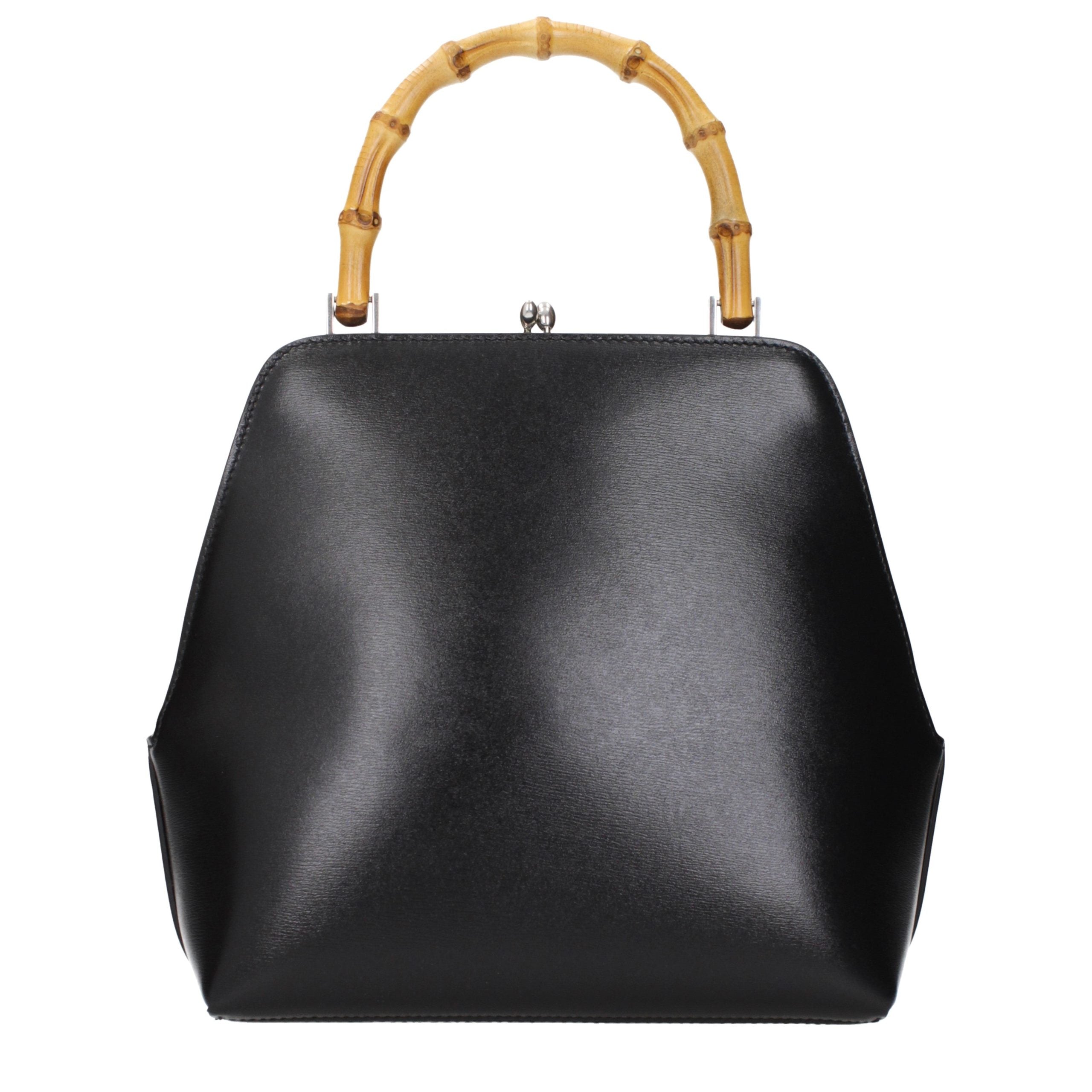 Jil Sander Schwarze Lederhandtasche-3