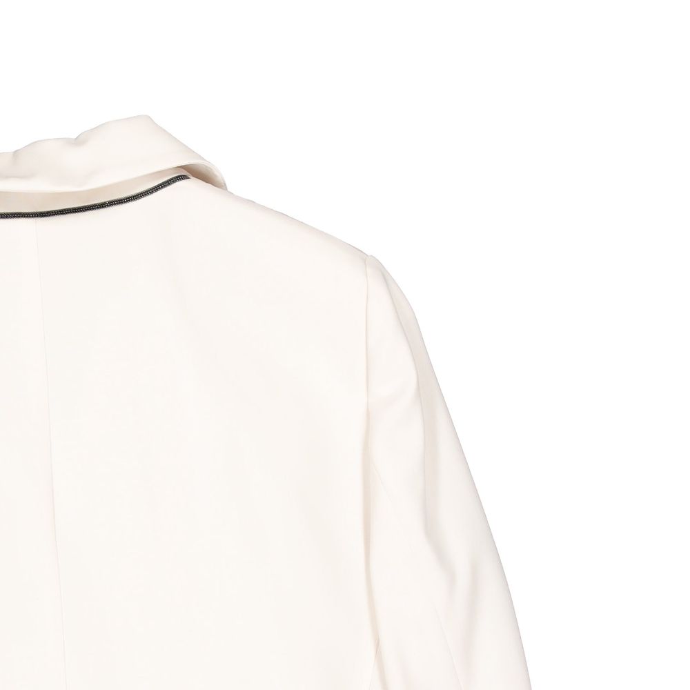 Brunello Cucinelli Weißer Blazer aus reiner Schurwolle-3