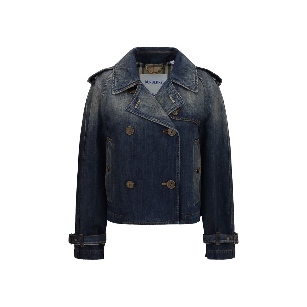 Burberry Blaue Jeansjacke aus Baumwolle-1