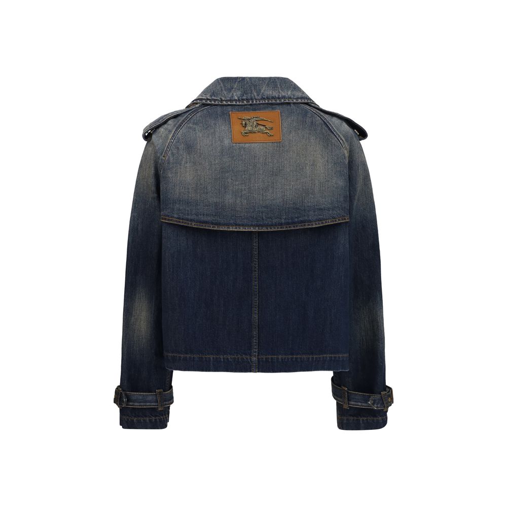 Burberry Blaue Jeansjacke aus Baumwolle-2