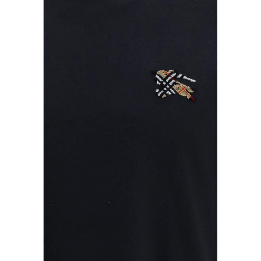 Burberry Schwarzes Baumwoll-T-Shirt-3