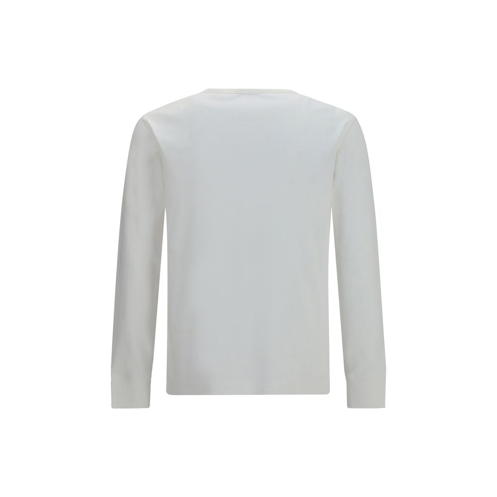 Burberry Weißes Langarm-T-Shirt aus Baumwolle-2