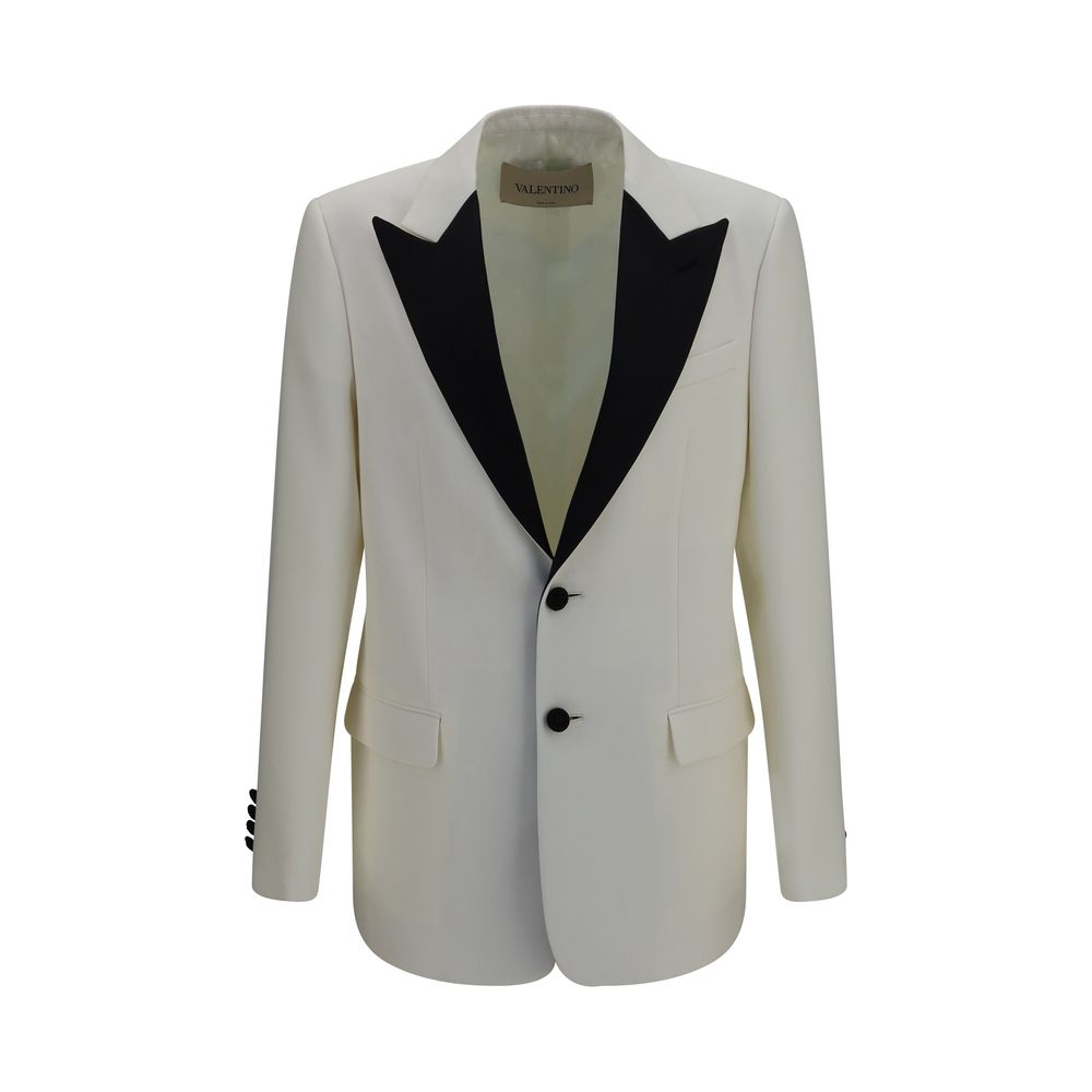 Valentino Garavani Weißer Woll-Blazer Oves Aries-1