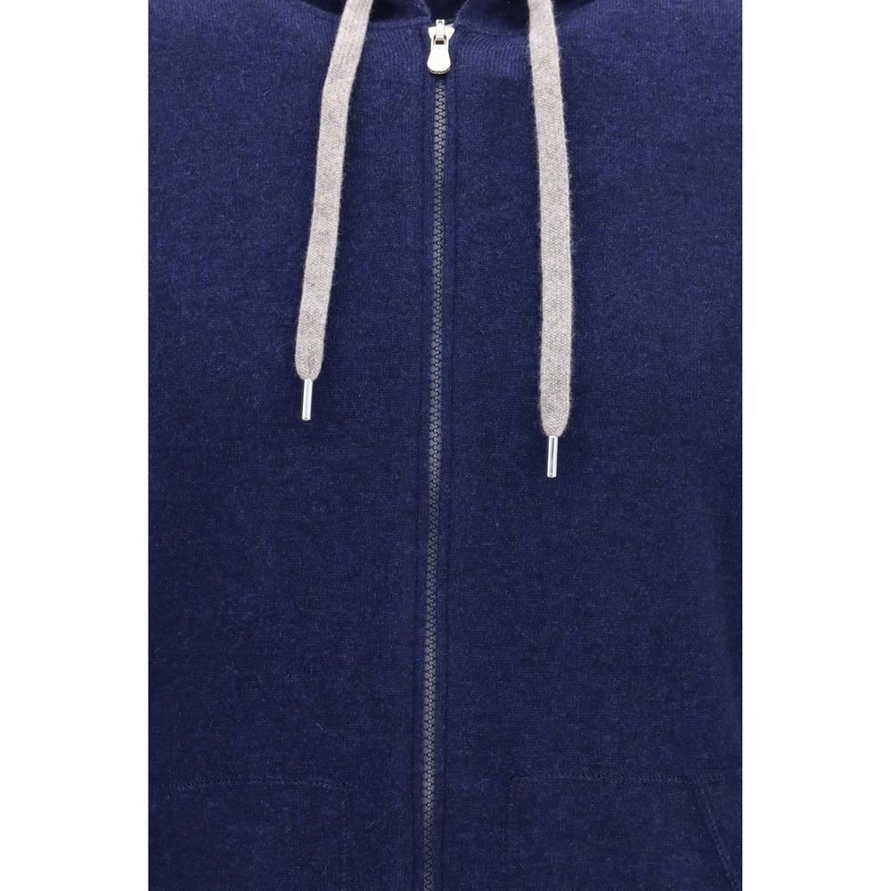 Brunello Cucinelli Blauer Kaschmir-Pullover-3