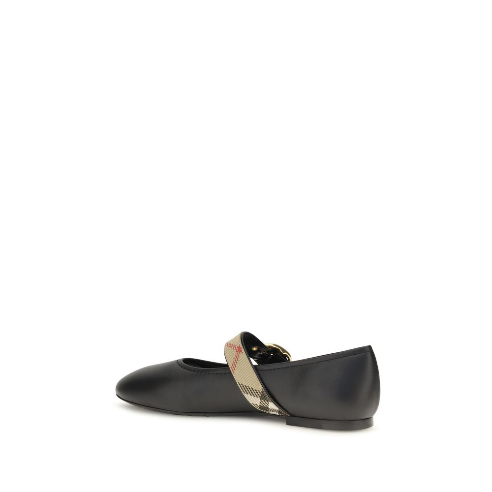 Burberry Schwarze Ballerinas aus Kalbsleder Bos Taurus-3