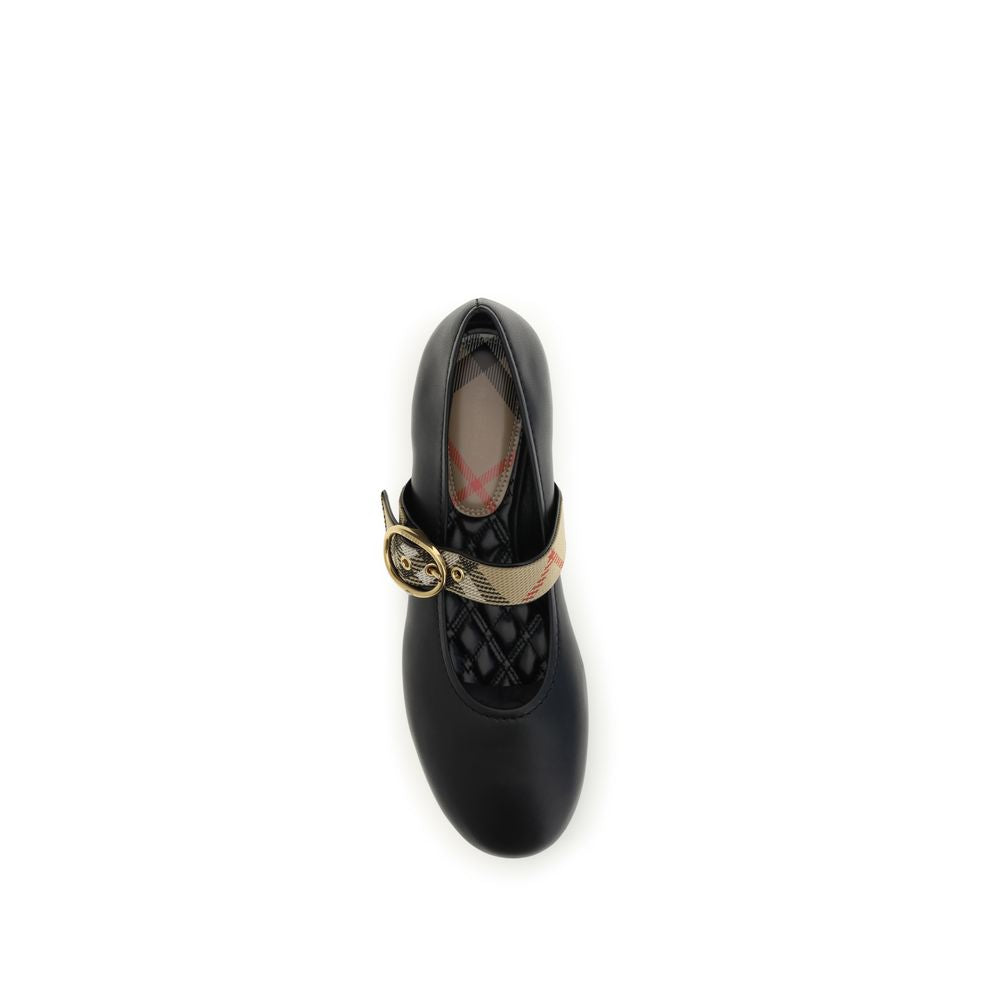 Burberry Schwarze Ballerinas aus Kalbsleder Bos Taurus-4