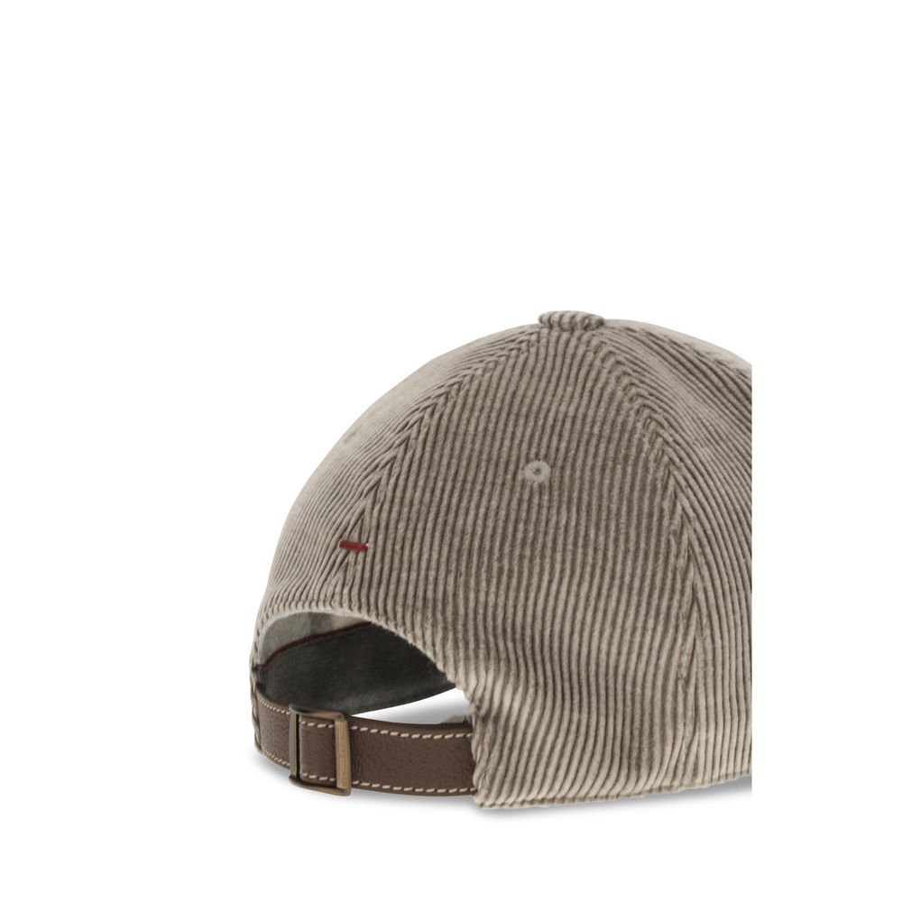 Brunello Cucinelli Beige Baumwollkappe (Baseball Cap)-3