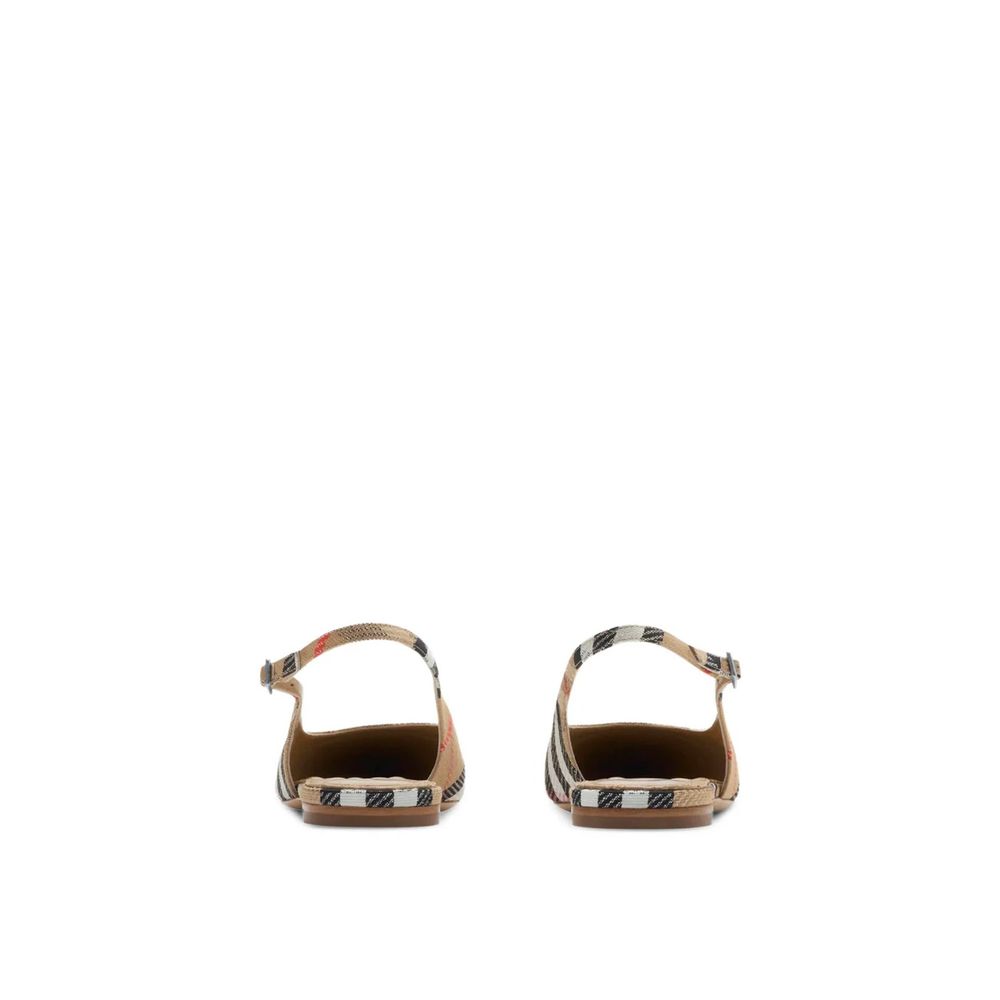 Burberry Braune Stoff-Ballett-Flats-2