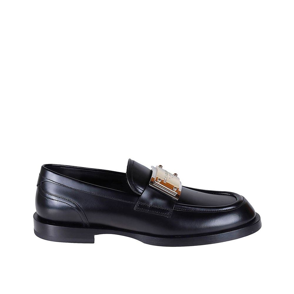 Dolce & Gabbana Schwarze Loafer aus Kalbsleder zum Hineinschlüpfen