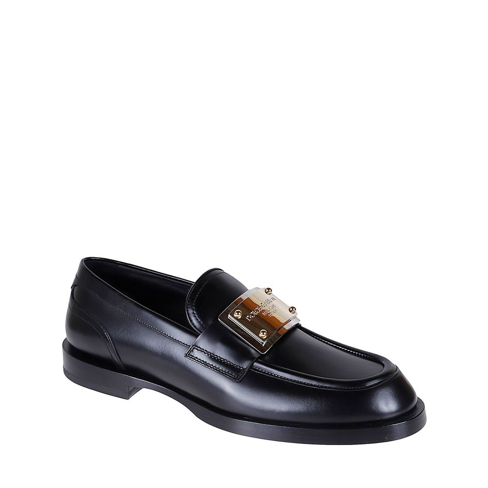 Dolce & Gabbana Schwarze Loafer aus Kalbsleder zum Hineinschlüpfen-2