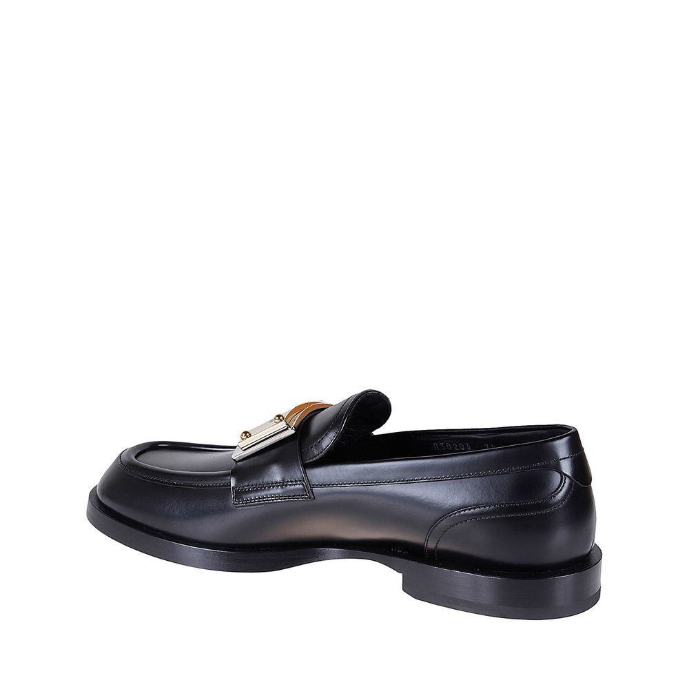 Dolce & Gabbana Schwarze Loafer aus Kalbsleder zum Hineinschlüpfen-3