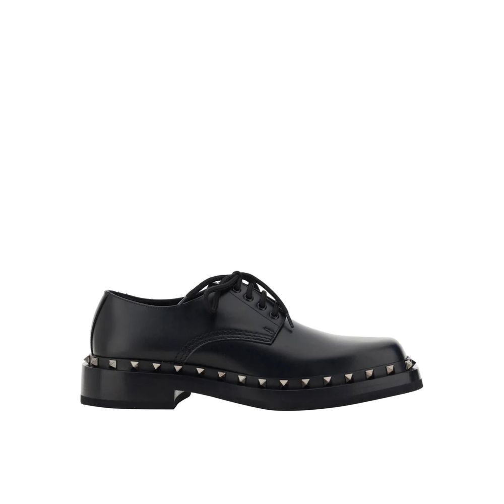 Valentino Garavani Schwarze Oxford- und Derby-Schuhe aus Kalbsleder-1