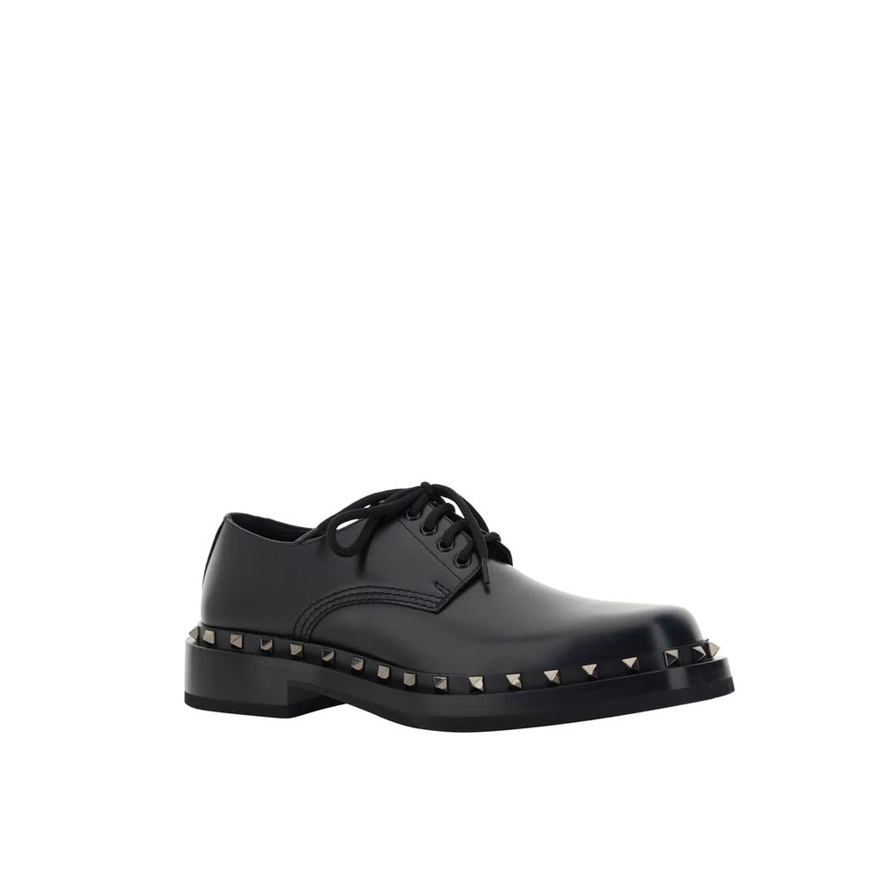 Valentino Garavani Schwarze Oxford- und Derby-Schuhe aus Kalbsleder-2