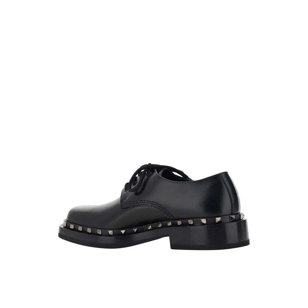 Valentino Garavani Schwarze Oxford- und Derby-Schuhe aus Kalbsleder-3