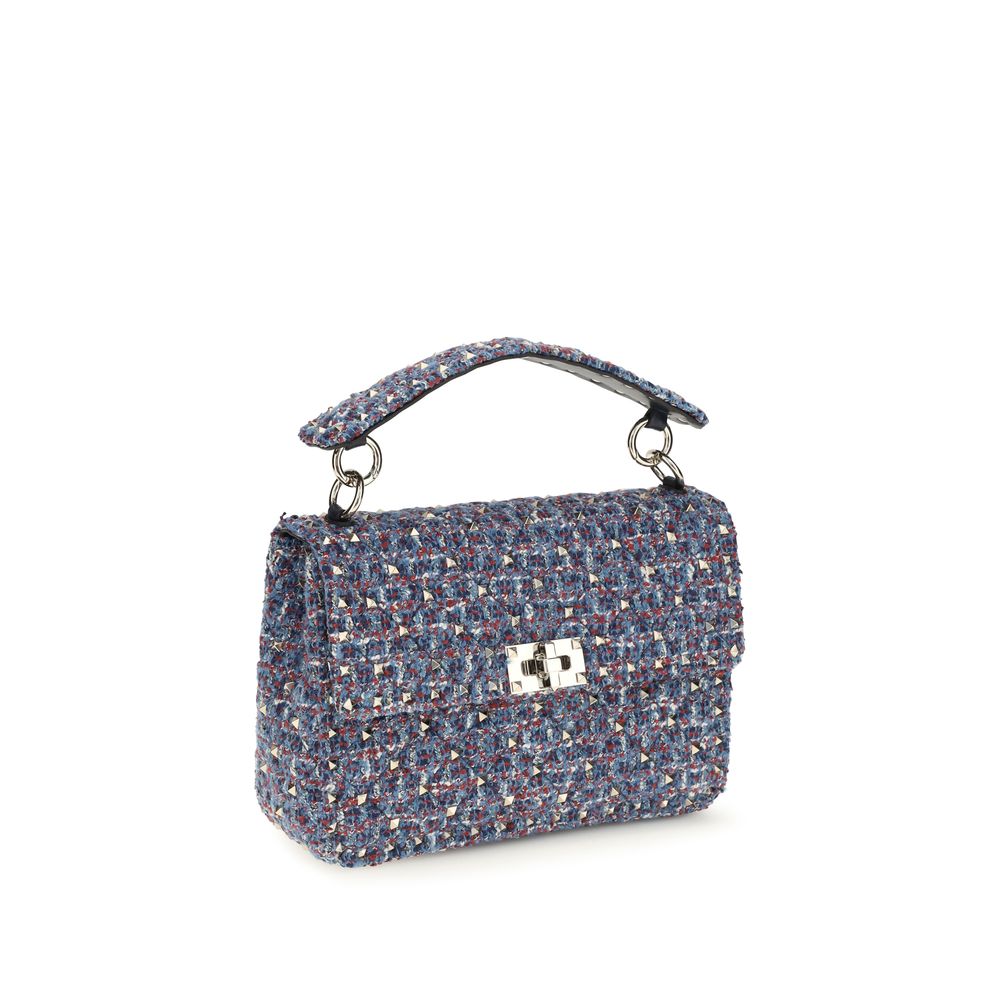 Valentino Garavani Blaue Stoff-Umhängetasche-2