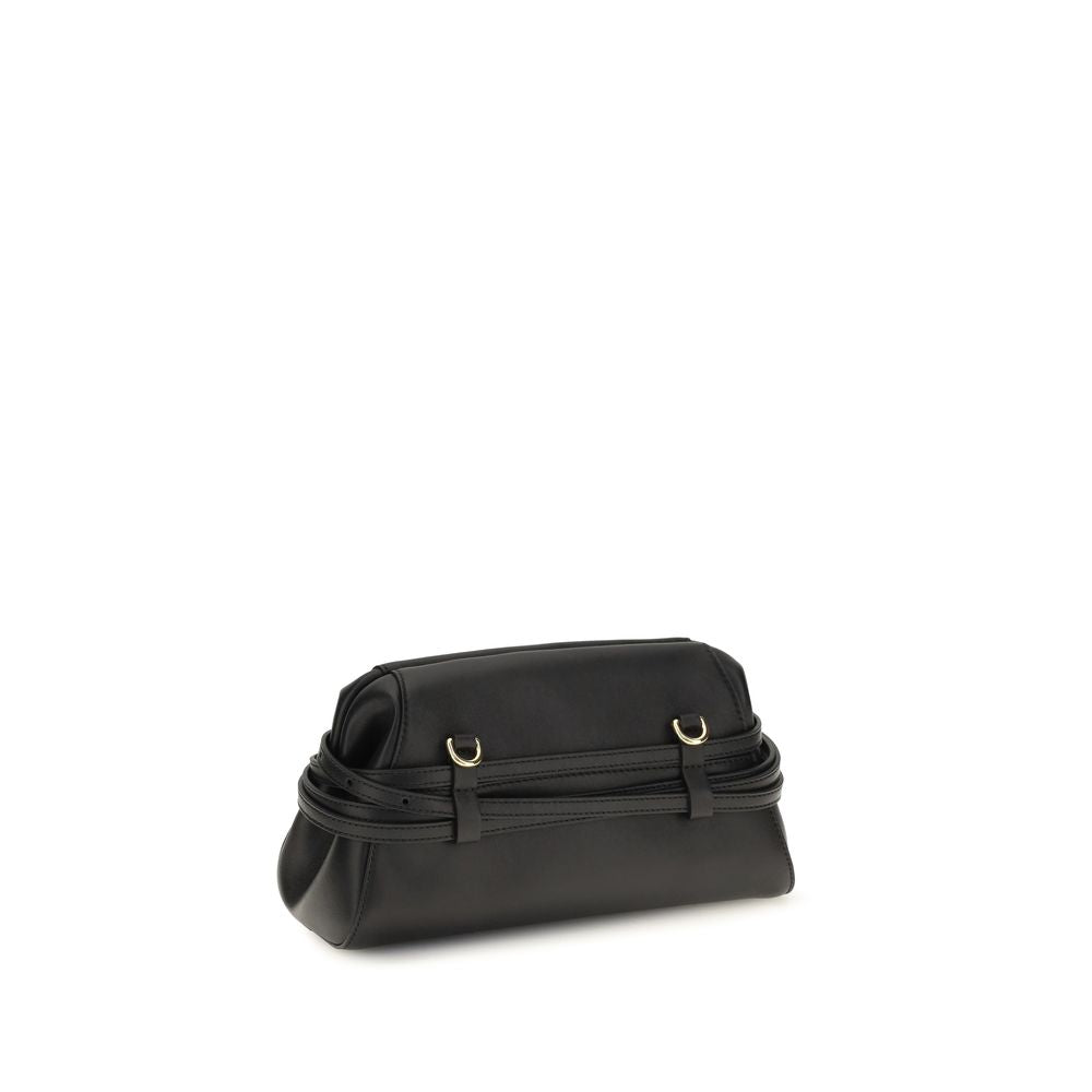 Moschino Schwarze Umhängetasche aus Ziegenleder-3