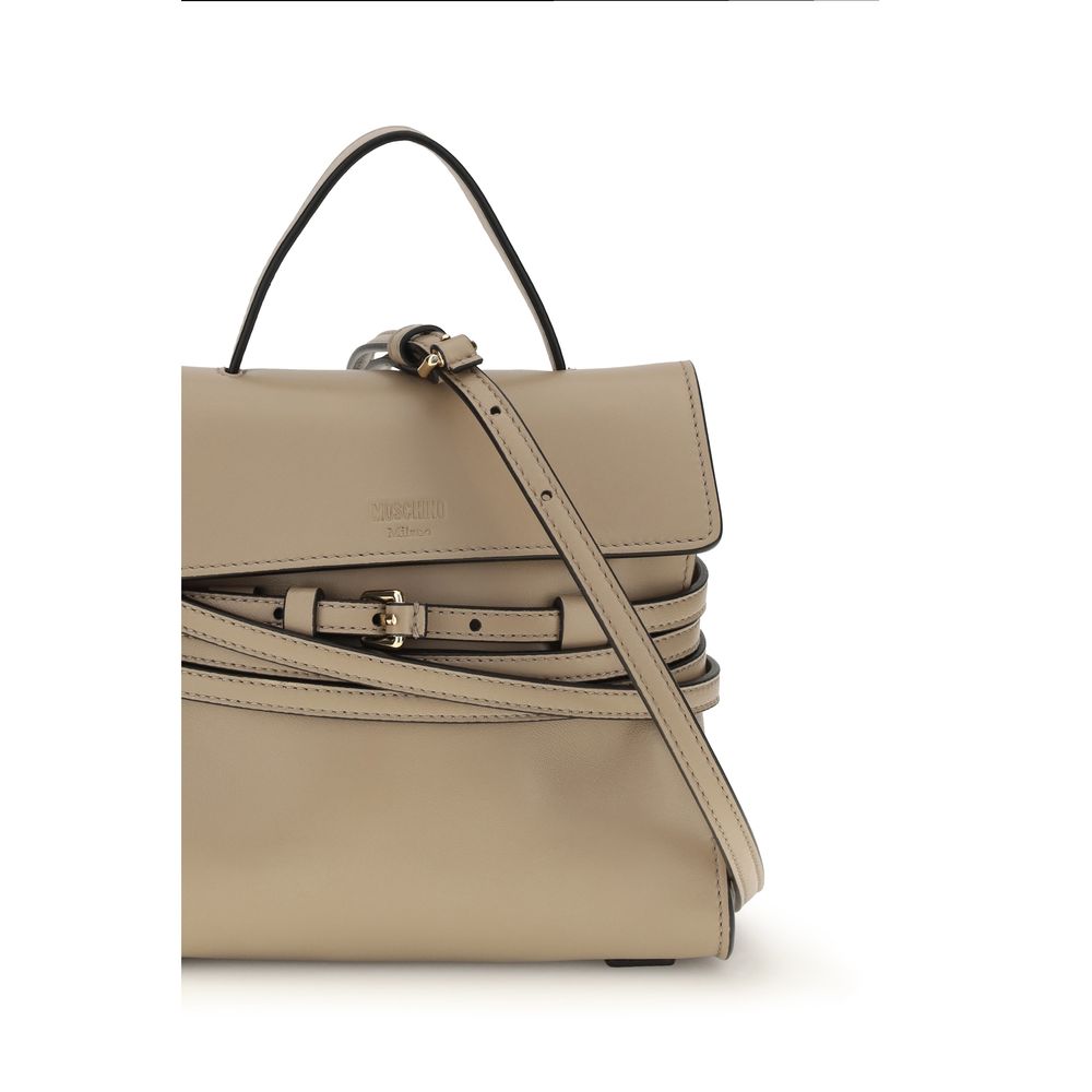 Moschino Beige Goatskin Shoulder Bag-4